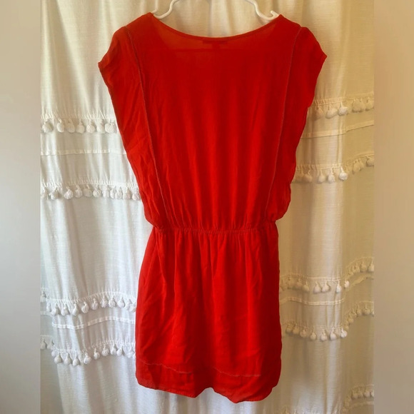 Ella Moss Red Orange Roman Greek Toga summer spring dress size XS - Picture 7 of 9